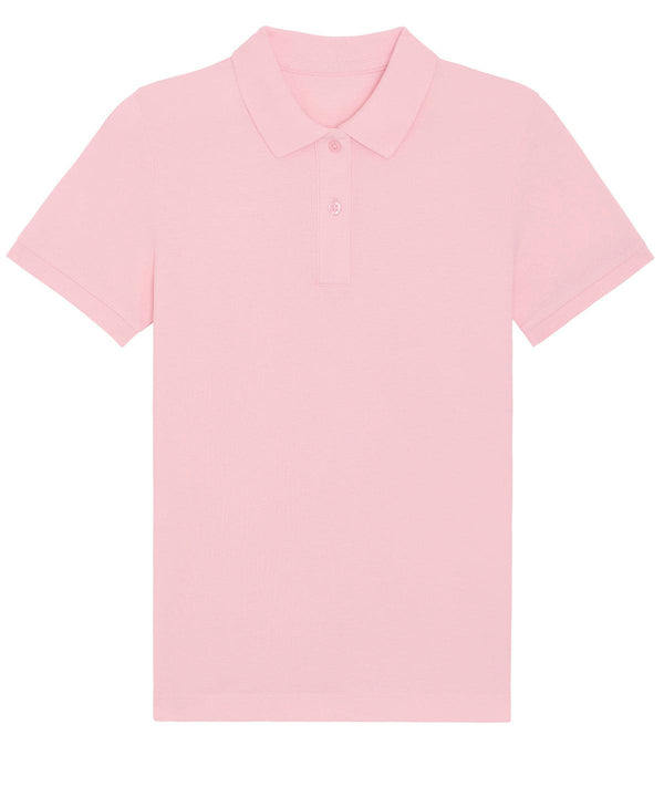 Cotton Pink - Stella Elliser women's fitted piqué short sleeve polo (STPW333) Polos Stanley/Stella Exclusives, New For 2021, New In Autumn Winter, New In Mid Year, Organic & Conscious, Polos & Casual, Raladeal - Stanley Stella, Stanley/ Stella, Women's Fashion Schoolwear Centres