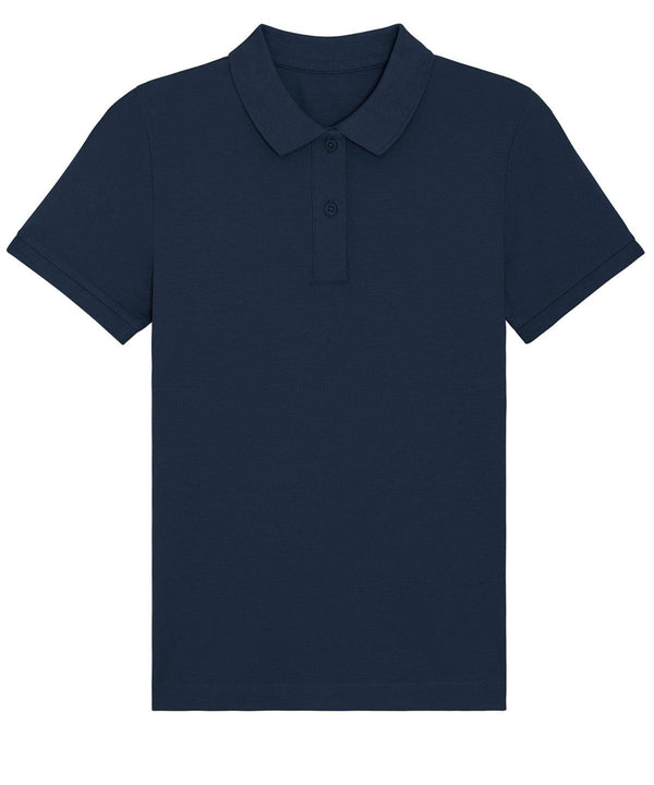 French Navy - Stella Elliser women's fitted piqué short sleeve polo (STPW333) Polos Stanley/Stella Exclusives, New For 2021, New In Autumn Winter, New In Mid Year, Organic & Conscious, Polos & Casual, Raladeal - Stanley Stella, Stanley/ Stella, Women's Fashion Schoolwear Centres