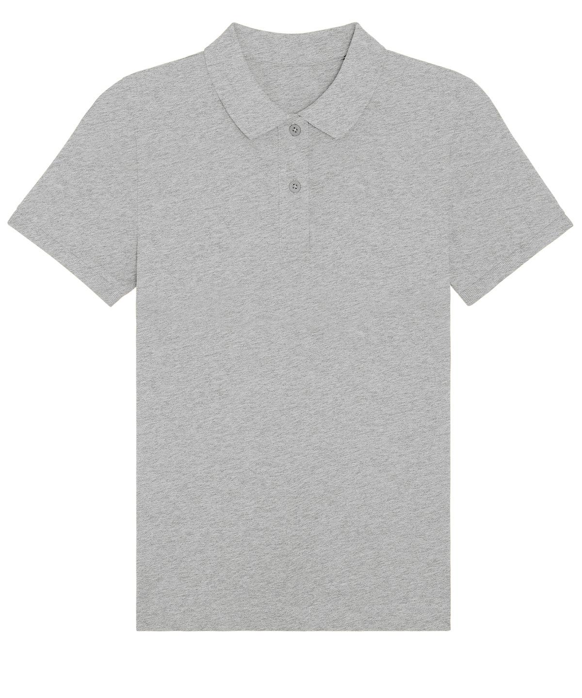 Heather Grey - Stella Elliser women's fitted piqué short sleeve polo (STPW333) Polos Stanley/Stella Exclusives, New For 2021, New In Autumn Winter, New In Mid Year, Organic & Conscious, Polos & Casual, Raladeal - Stanley Stella, Stanley/ Stella, Women's Fashion Schoolwear Centres