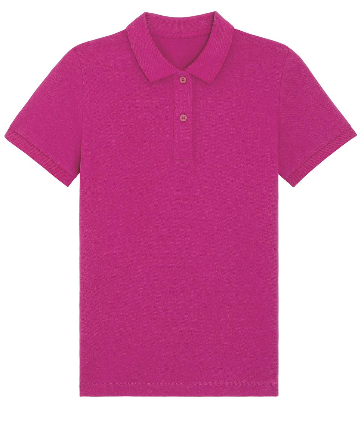 Orchid Flower - Stella Elliser women's fitted piqué short sleeve polo (STPW333) Polos Stanley/Stella Exclusives, New For 2021, New In Autumn Winter, New In Mid Year, Organic & Conscious, Polos & Casual, Raladeal - Stanley Stella, Stanley/ Stella, Women's Fashion Schoolwear Centres