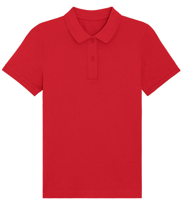 Red - Stella Elliser women's fitted piqué short sleeve polo (STPW333) Polos Stanley/Stella Exclusives, New For 2021, New In Autumn Winter, New In Mid Year, Organic & Conscious, Polos & Casual, Raladeal - Stanley Stella, Stanley/ Stella, Women's Fashion Schoolwear Centres