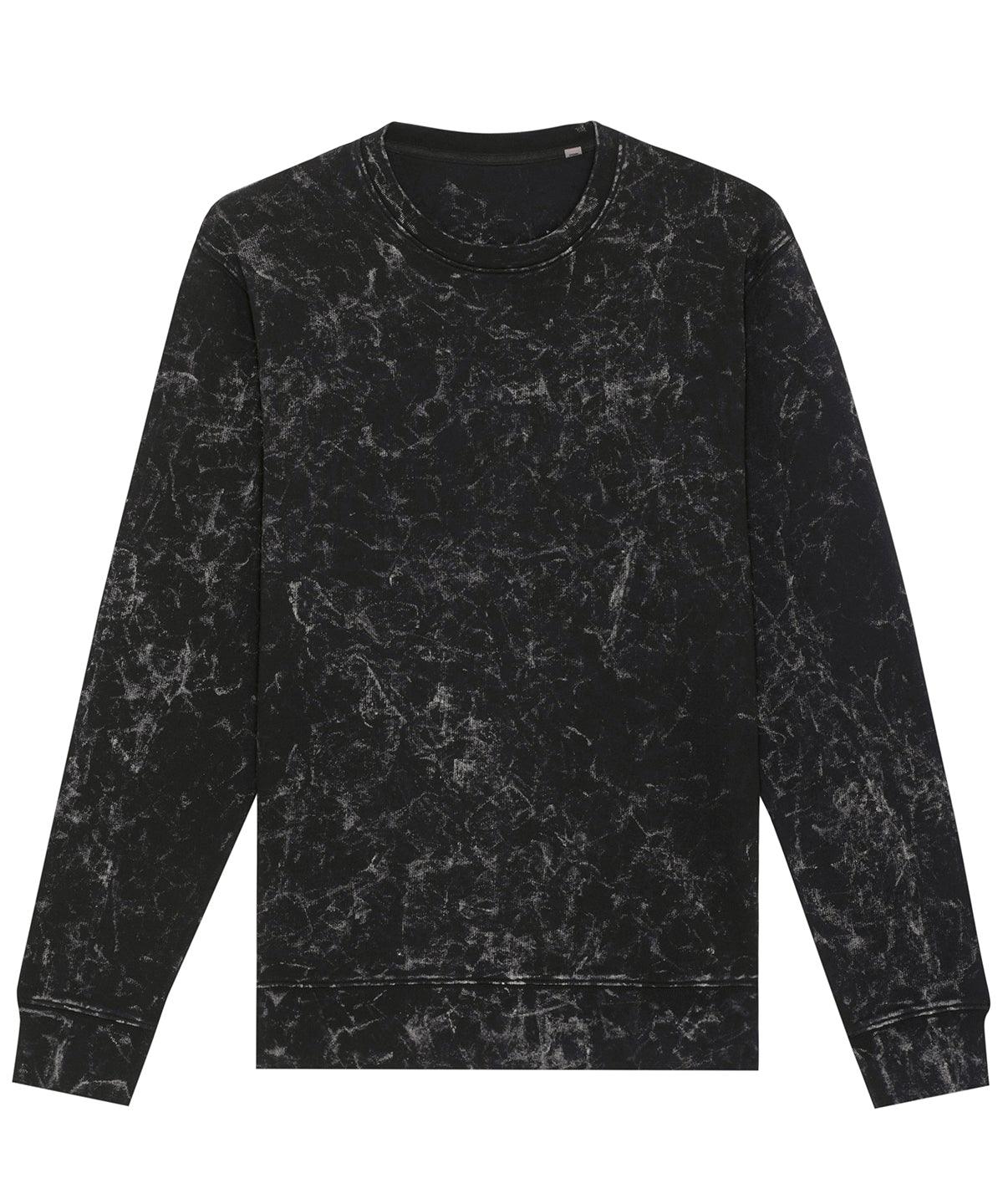 Garment Dyed Black Splatter - Changer Splatter unisex crewneck sweatshirt (STSU865) Sweatshirts Stanley/Stella Exclusives, New For 2021, New In Autumn Winter, New In Mid Year, Organic & Conscious, Raladeal - Stanley Stella, Stanley/ Stella, Sweatshirts Schoolwear Centres