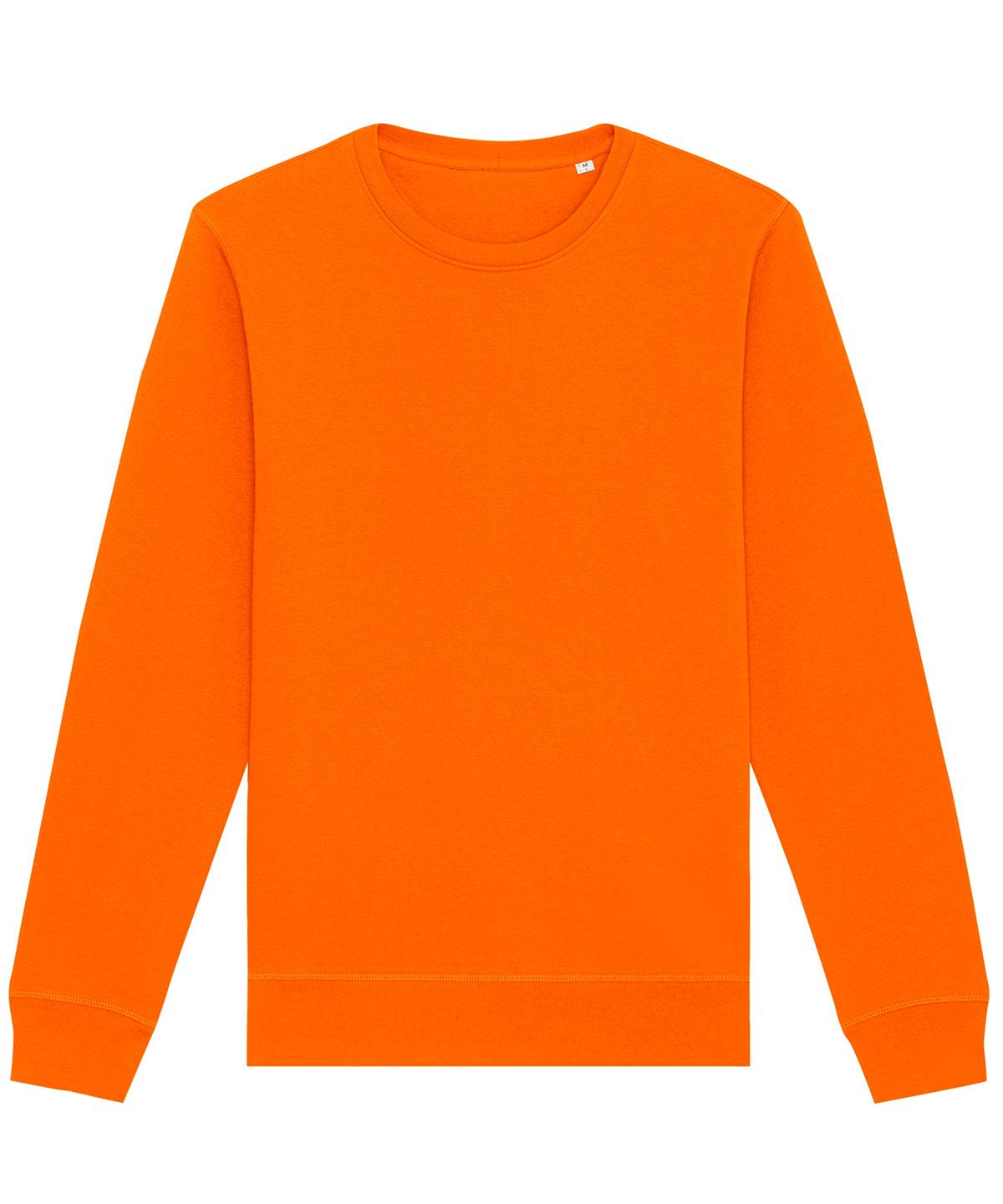 Bright Orange - Roller unisex crew neck sweatshirt (STSU868) Sweatshirts Stanley/Stella Exclusives, New Colours For 2022, New For 2021, New In Autumn Winter, New In Mid Year, Organic & Conscious, Stanley/ Stella, Sweatshirts Schoolwear Centres