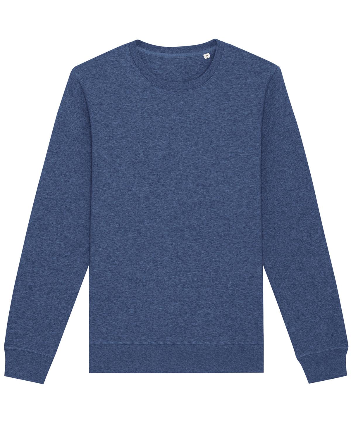 Dark Heather Indigo - Roller unisex crew neck sweatshirt (STSU868) Sweatshirts Stanley/Stella Exclusives, New Colours For 2022, New For 2021, New In Autumn Winter, New In Mid Year, Organic & Conscious, Stanley/ Stella, Sweatshirts Schoolwear Centres