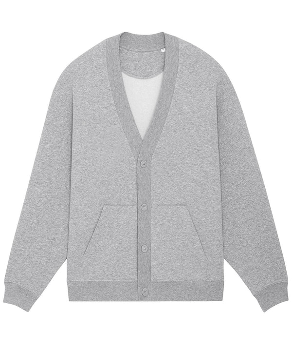 Heather Grey - Fletcher unisex oversized sweatshirt cardigan (STSU870) Cardigans Stanley/Stella Exclusives, New For 2021, New In Autumn Winter, New In Mid Year, Organic & Conscious, Oversized, Raladeal - Stanley Stella, Stanley/ Stella, Sweatshirts Schoolwear Centres