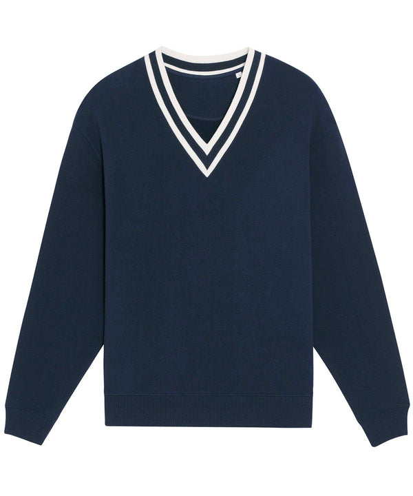 French Navy - Sloaner unisex oversized v-neck sweatshirt (STSU871) Sweatshirts Stanley/Stella Exclusives, New For 2021, New In Autumn Winter, New In Mid Year, Organic & Conscious, Raladeal - Stanley Stella, Stanley/ Stella, Sweatshirts Schoolwear Centres