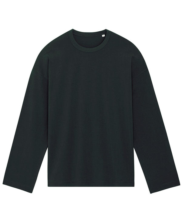Black - Triber oversized long sleeve t-shirt (STTU790) T-Shirts Stanley/Stella Exclusives, Home Comforts, New Colours For 2022, New For 2021, New In Autumn Winter, New In Mid Year, Organic & Conscious, Oversized, Stanley/ Stella, T-Shirts & Vests Schoolwear Centres