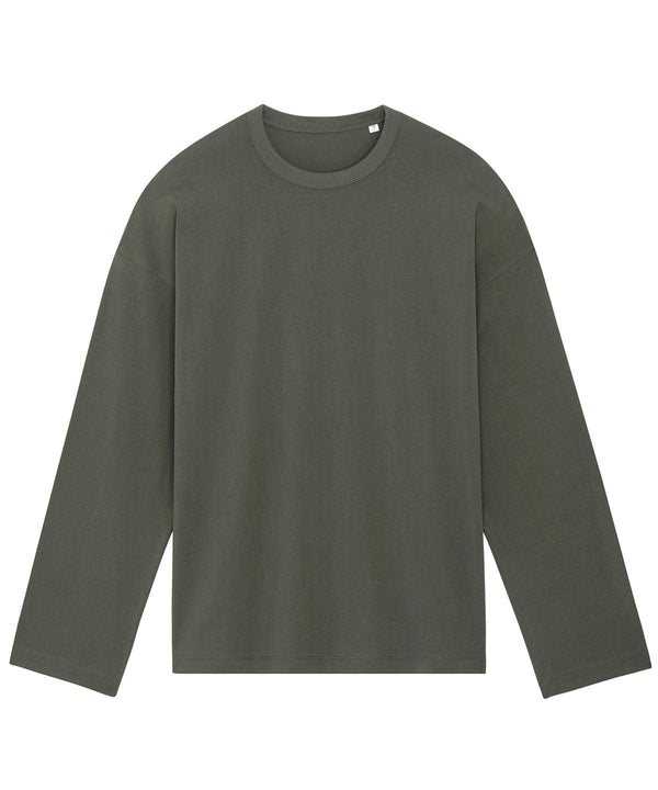 Khaki - Triber oversized long sleeve t-shirt (STTU790) T-Shirts Stanley/Stella Exclusives, Home Comforts, New Colours For 2022, New For 2021, New In Autumn Winter, New In Mid Year, Organic & Conscious, Oversized, Stanley/ Stella, T-Shirts & Vests Schoolwear Centres
