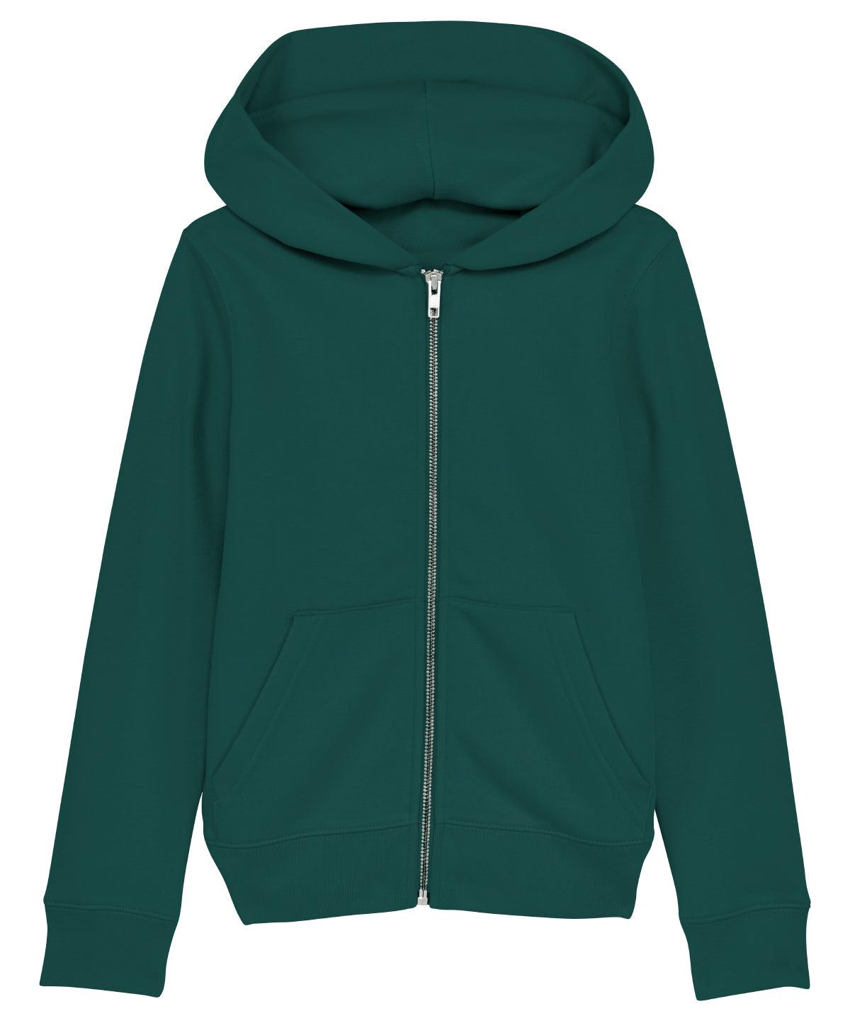 Glazed Green - Mini Runner kids brushed zip-through sweatshirt (STSK912) Hoodies Stanley/Stella Exclusives, Hoodies, New Styles For 2022, Organic & Conscious Schoolwear Centres