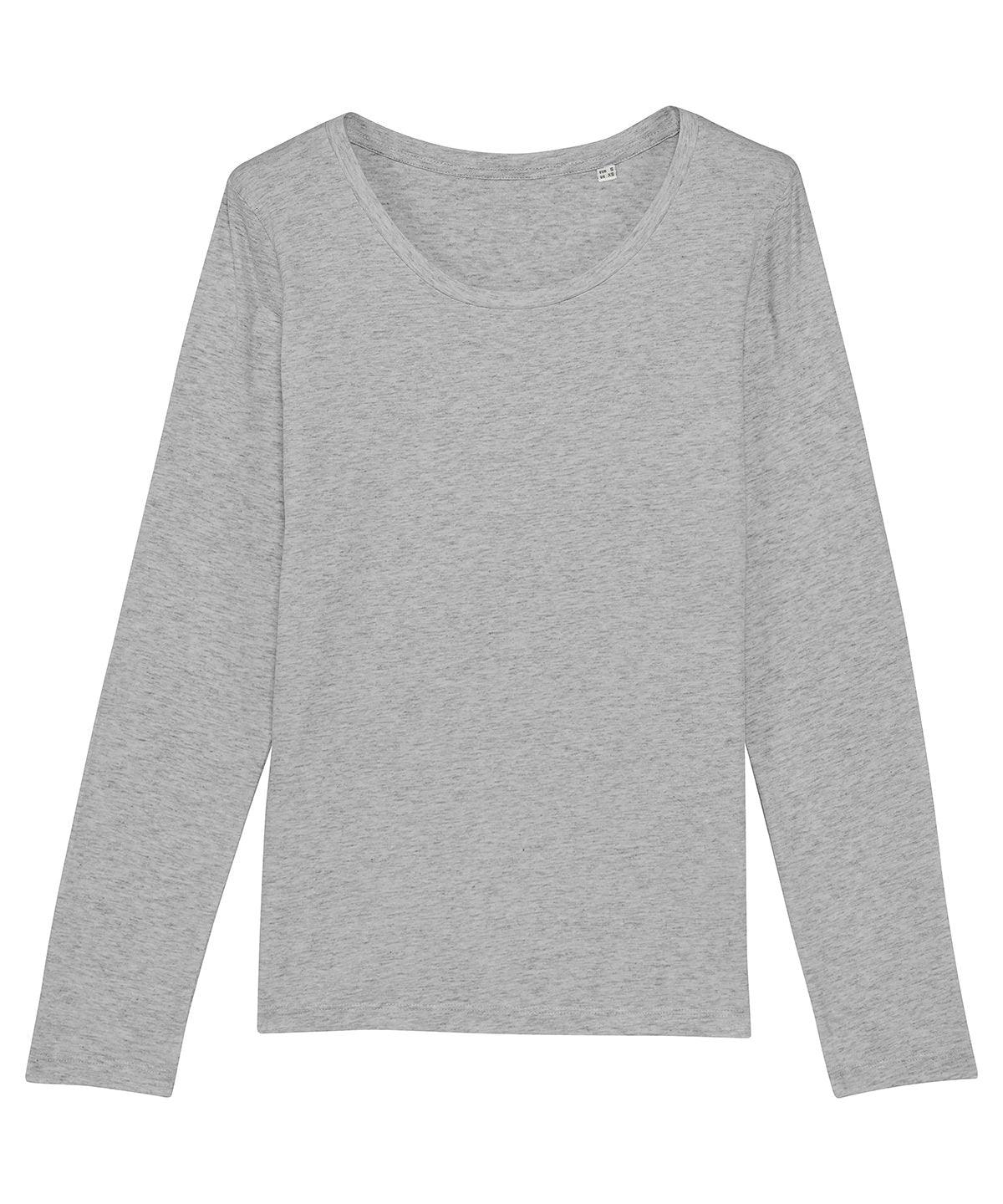 Heather Grey - Stella Singer women's long sleeve t-shirt (STTW021) T-Shirts Stanley/Stella Exclusives, New Styles For 2022, Organic & Conscious, Stanley/ Stella, T-Shirts & Vests, Women's Fashion Schoolwear Centres