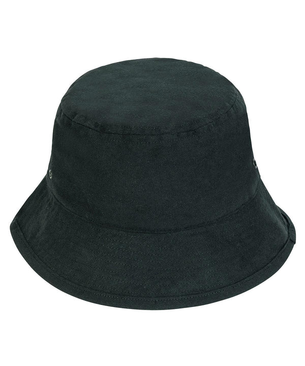 Black - Bucket hat with metal eyelets (STAU893) Hats Stanley/Stella Exclusives, Headwear, New Styles For 2022, Organic & Conscious, Stanley/ Stella Schoolwear Centres