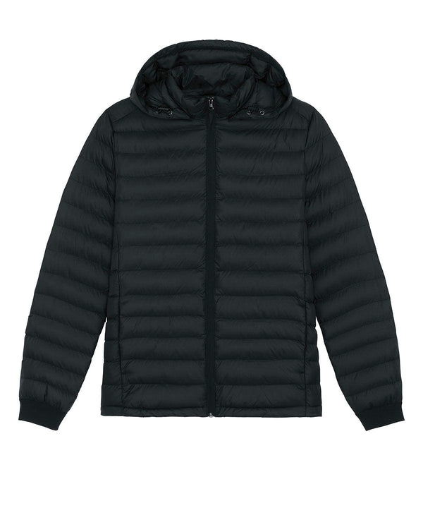 Black - Stanley Voyager jacket with removable hood (STJM837) Jackets Stanley/Stella Exclusives, Jackets & Coats, New Styles For 2022, Organic & Conscious, Padded Perfection, Stanley/ Stella Schoolwear Centres