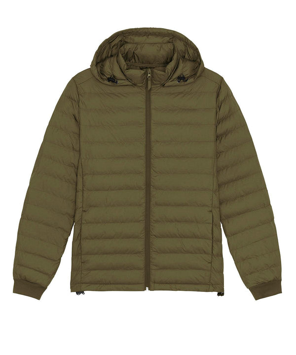 British Khaki - Stanley Voyager jacket with removable hood (STJM837) Jackets Stanley/Stella Exclusives, Jackets & Coats, New Styles For 2022, Organic & Conscious, Padded Perfection, Stanley/ Stella Schoolwear Centres