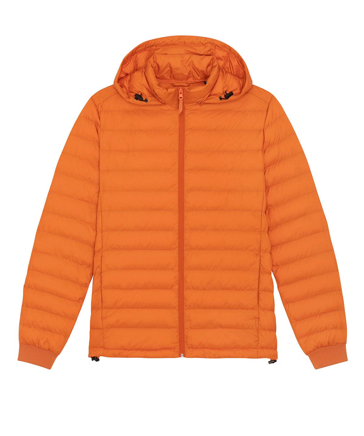 Flame Orange - Stanley Voyager jacket with removable hood (STJM837) Jackets Stanley/Stella Exclusives, Jackets & Coats, New Styles For 2022, Organic & Conscious, Padded Perfection, Stanley/ Stella Schoolwear Centres