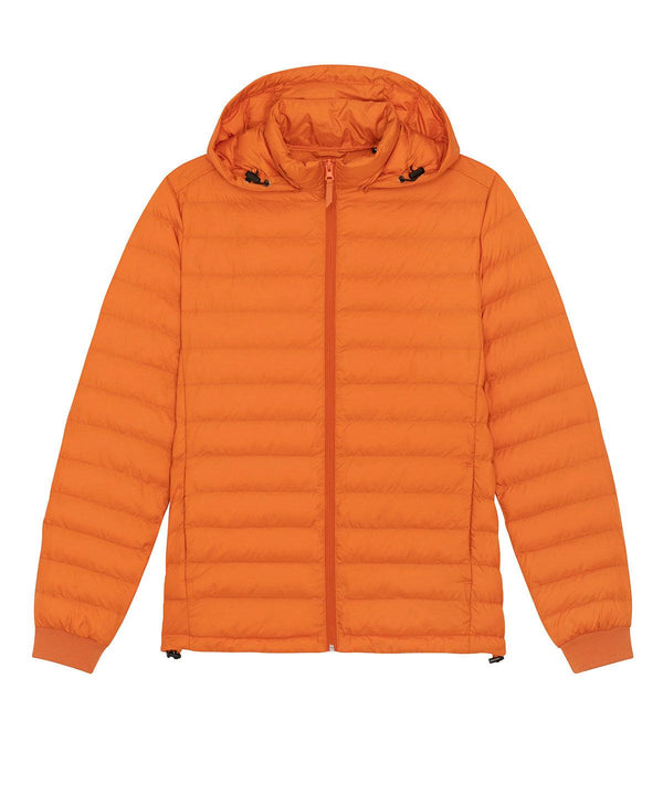 Flame Orange - Stanley Voyager jacket with removable hood (STJM837) Jackets Stanley/Stella Exclusives, Jackets & Coats, New Styles For 2022, Organic & Conscious, Padded Perfection, Stanley/ Stella Schoolwear Centres