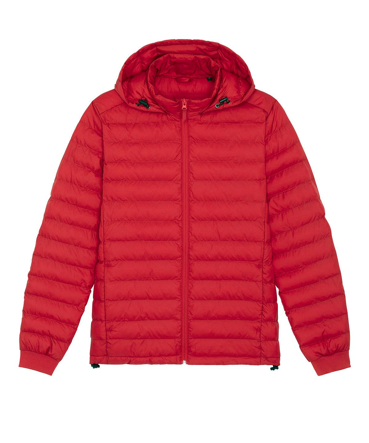 Red - Stanley Voyager jacket with removable hood (STJM837) Jackets Stanley/Stella Exclusives, Jackets & Coats, New Styles For 2022, Organic & Conscious, Padded Perfection, Stanley/ Stella Schoolwear Centres