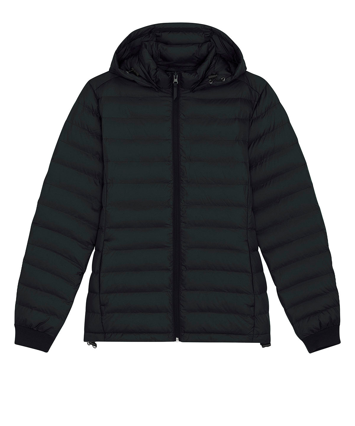 Black - Stella Voyager jacket with removable hood (STJW839) Jackets Stanley/Stella Exclusives, Jackets & Coats, New Styles For 2022, Organic & Conscious, Padded Perfection, Stanley/ Stella Schoolwear Centres