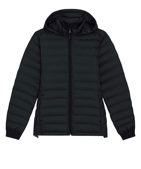 Black - Stella Voyager jacket with removable hood (STJW839) Jackets Stanley/Stella Exclusives, Jackets & Coats, New Styles For 2022, Organic & Conscious, Padded Perfection, Stanley/ Stella Schoolwear Centres