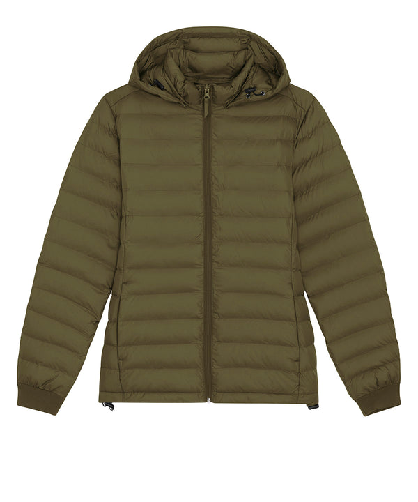 British Khaki - Stella Voyager jacket with removable hood (STJW839) Jackets Stanley/Stella Exclusives, Jackets & Coats, New Styles For 2022, Organic & Conscious, Padded Perfection, Stanley/ Stella Schoolwear Centres