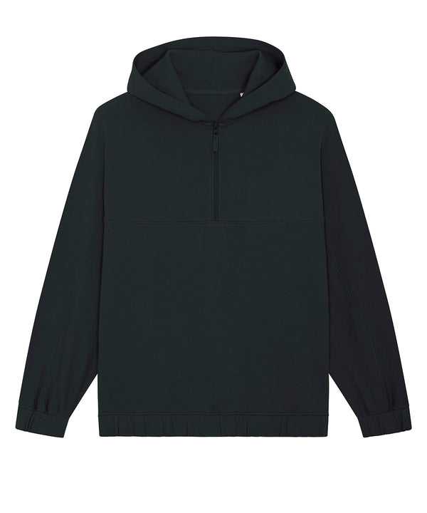 Black - Globetrotter Wave Terry unisex oversized hoodie (STSU875) Hoodies Stanley/Stella Exclusives, Home Comforts, Hoodies, New Styles For 2022, Organic & Conscious, Raladeal - Stanley Stella, Stanley/ Stella, Streetwear Schoolwear Centres