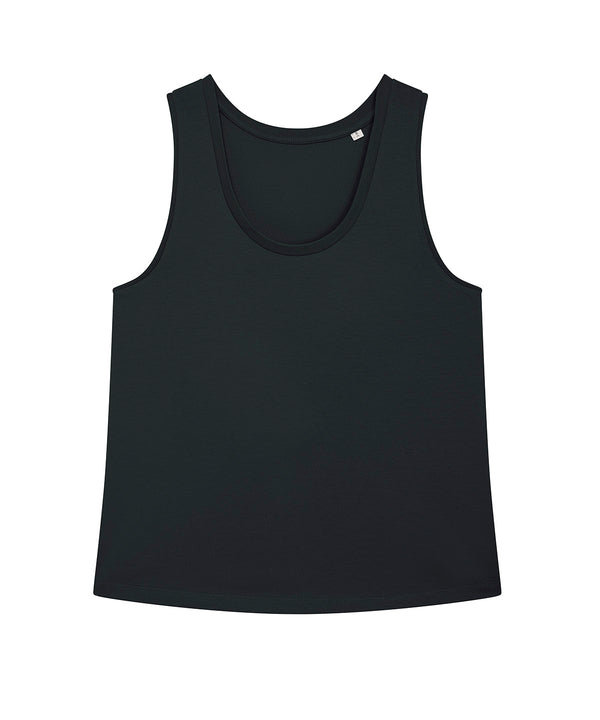 Black - Stella Minter women's medium fit tank top (STTW084) Vests Stanley/Stella Exclusives, New Styles For 2022, Organic & Conscious, Raladeal - Recently Added, Stanley/ Stella, T-Shirts & Vests Schoolwear Centres