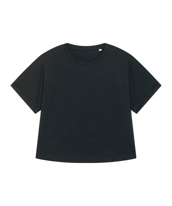 Black - Stella Collider oversized women’s t-shirt (STTW089) T-Shirts Stanley/Stella Exclusives, New Styles For 2022, Organic & Conscious, Oversized, Stanley/ Stella, T-Shirts & Vests, Women's Fashion Schoolwear Centres