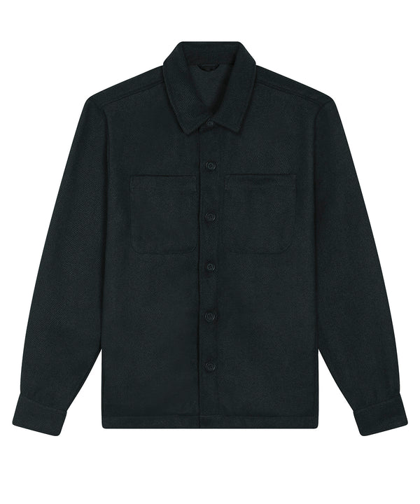 Black - Unisex River shirt jacket (STJU845) Jackets Stanley/Stella Jackets & Coats, New in, Organic & Conscious, Stanley/ Stella, Winter Essentials Schoolwear Centres