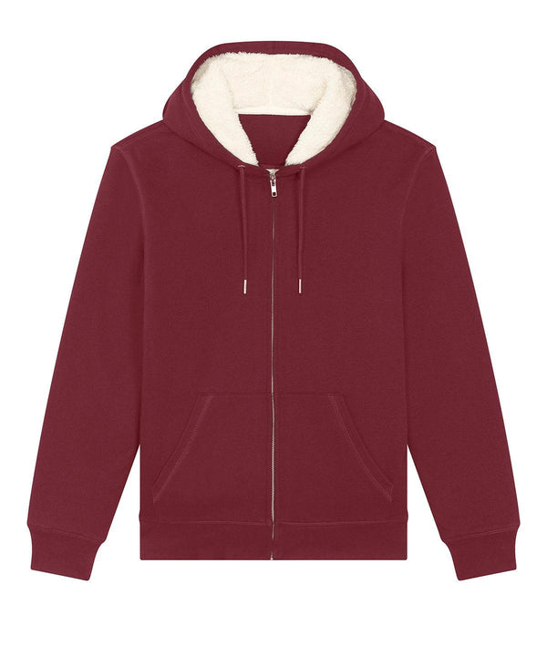 Burgundy - Unisex Hygger sherpa zip-through sweatshirt (STSU956) Hoodies Stanley/Stella Hoodies, Jackets - Fleece, New in, Organic & Conscious, Sherpas, Stanley/ Stella Schoolwear Centres