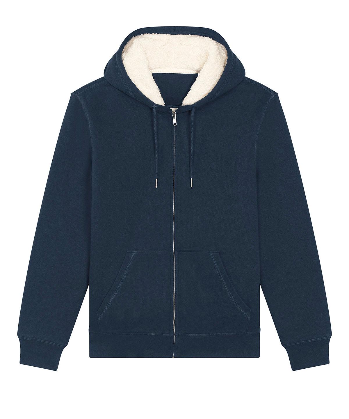 French Navy - Unisex Hygger sherpa zip-through sweatshirt (STSU956) Hoodies Stanley/Stella Hoodies, Jackets - Fleece, New in, Organic & Conscious, Sherpas, Stanley/ Stella Schoolwear Centres