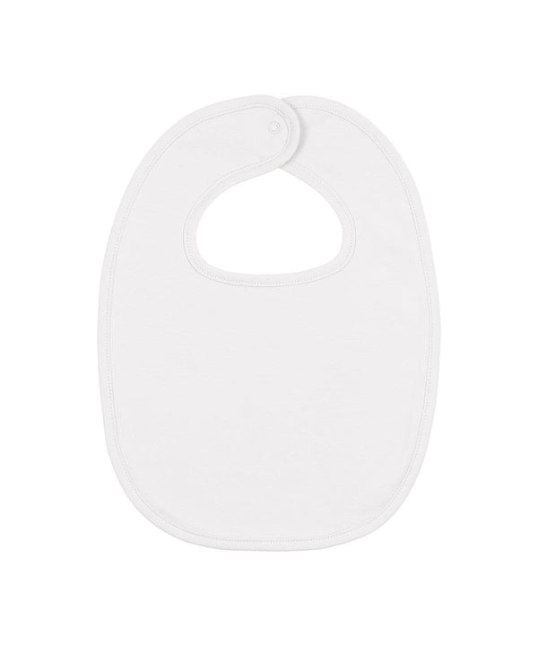 White - Baby bib (STAU029) Bibs Stanley/Stella Baby & Toddler, New Styles for 2023, Organic & Conscious, Rebrandable Schoolwear Centres