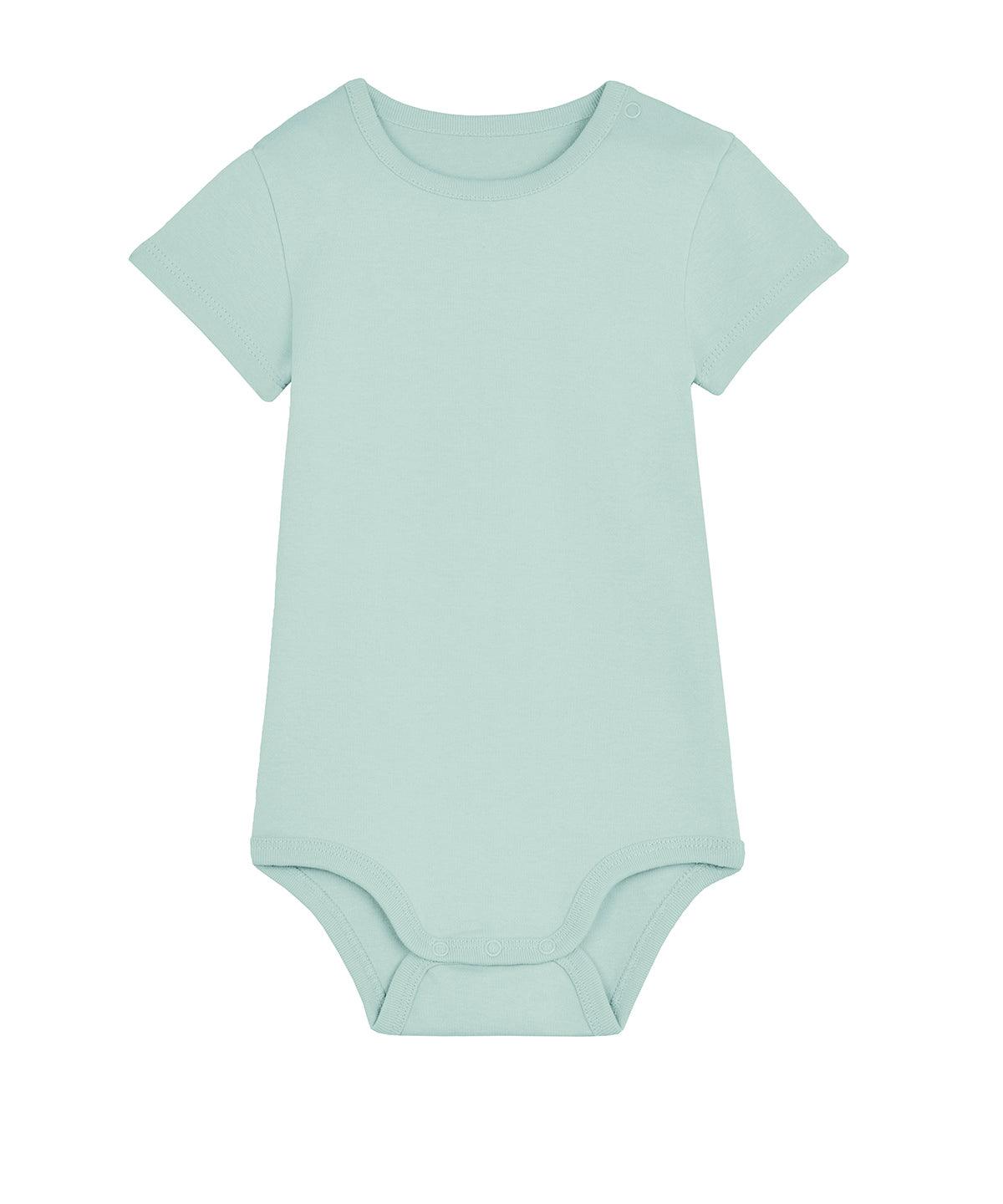 Caribbean Blue - Baby bodysuit (STUB103) Bodysuits Stanley/Stella New Styles for 2023, Organic & Conscious, Rebrandable Schoolwear Centres