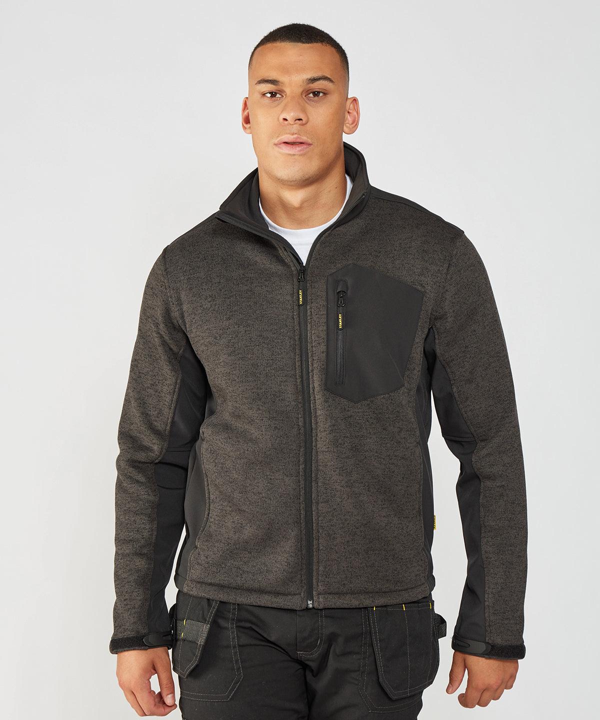 Black - Brady zip-through knitted fleece Jackets Stanley Workwear Exclusives, Jackets & Coats, Jackets - Fleece, Must Haves, New For 2021, New In Autumn Winter, New In Mid Year, Workwear Schoolwear Centres