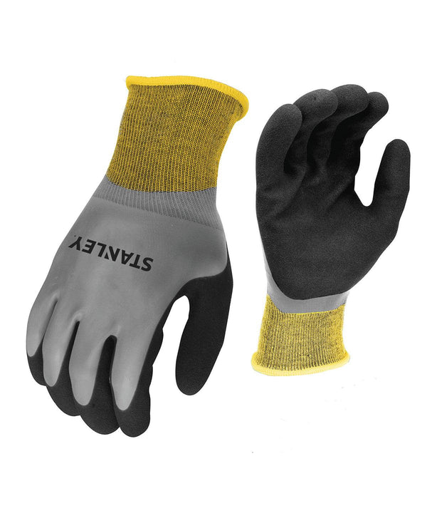 Grey/Black/Yellow - Stanley waterproof gripper gloves Gloves Stanley Workwear Exclusives, Gifting & Accessories, New For 2021, Workwear Schoolwear Centres