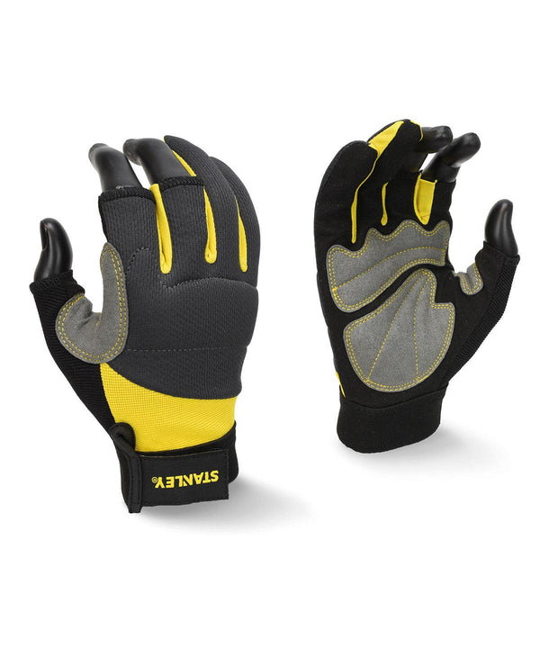 Grey/Black/Yellow - Stanley framer 3-finger gloves Gloves Stanley Workwear Exclusives, Gifting & Accessories, New For 2021, Workwear Schoolwear Centres