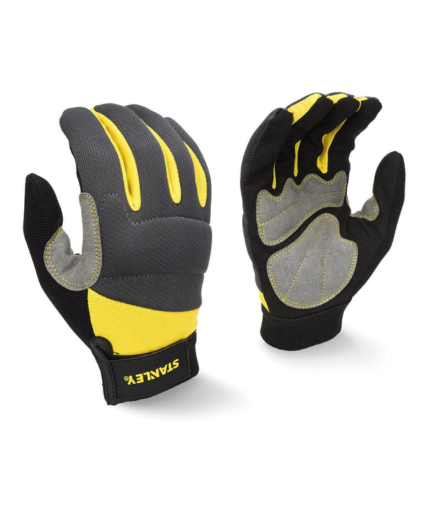 Grey/Black/Yellow - Stanley performance gloves Gloves Stanley Workwear Exclusives, Gifting & Accessories, New For 2021, Workwear Schoolwear Centres