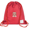 Saint Ursula's Catholic Infant School - Red Bookbag and P E Bag with School Logo - Schoolwear Centres | School Uniform Centres