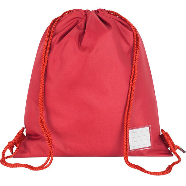St Anne Line Junior School - Red P E  Bag with School Logo - Schoolwear Centres | School Uniforms near me