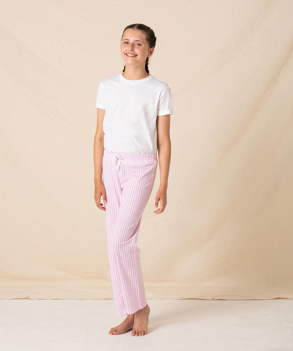 White/Pink/White Stripe - Kids long pyjamas Pyjamas Towel City Lounge & Underwear, Lounge Sets, Plus Sizes Schoolwear Centres