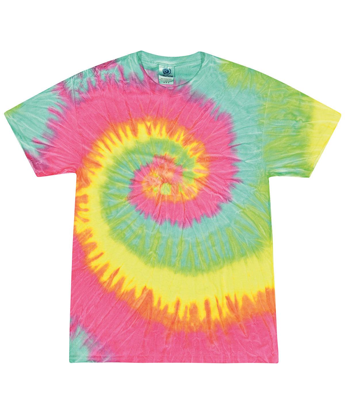 Minty Rainbow - Tie-dye shirt T-Shirts Colortone Festival, Holiday Season, Hyperbrights and Neons, Must Haves, Pastels and Tie Dye, T-Shirts & Vests Schoolwear Centres