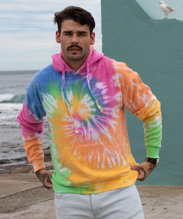 Rainbow tie dye zip up hoodie hotsell