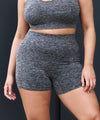 Dark Grey Marl - Women's seamless shorts Shorts Tombo Athleisurewear, New Colours For 2022, Rebrandable, Sports & Leisure, Trousers & Shorts Schoolwear Centres