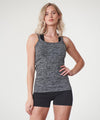 Dark Grey Marl - Women's seamless strappy vest Vests Tombo Athleisurewear, Raladeal - Recently Added, Rebrandable, Sports & Leisure, T-Shirts & Vests Schoolwear Centres