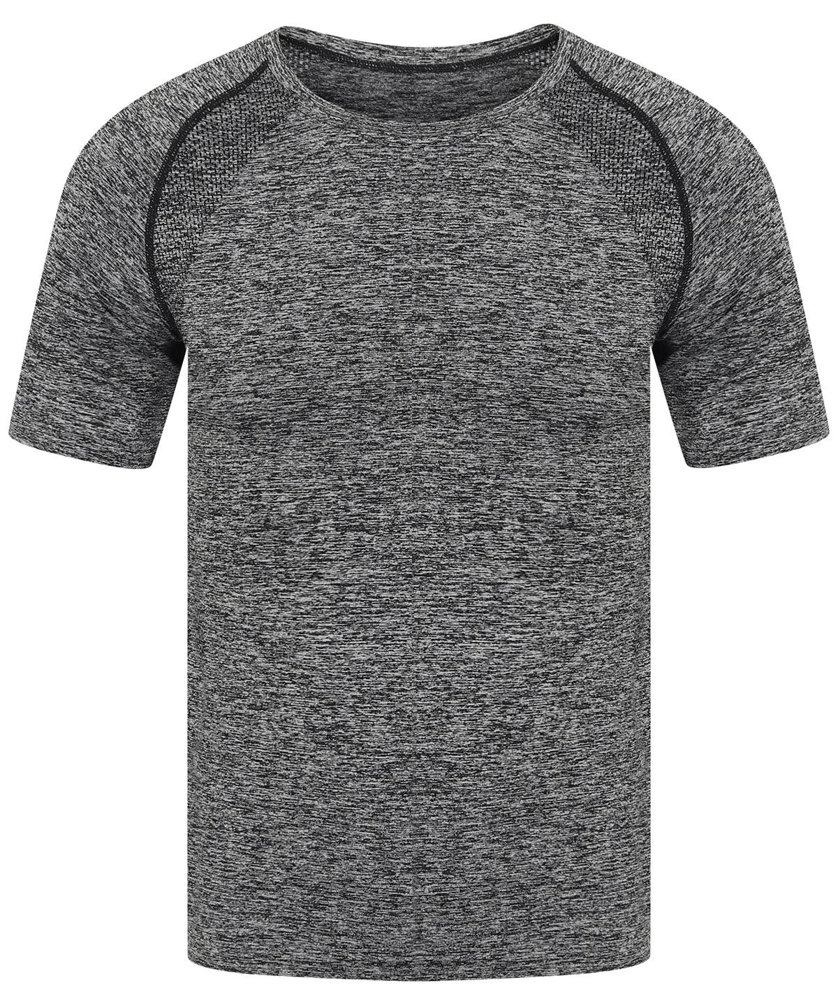 Dark Grey Marl - Seamless short-sleeved top Baselayers Tombo Activewear & Performance, Athleisurewear, Baselayers, Rebrandable, Sports & Leisure Schoolwear Centres