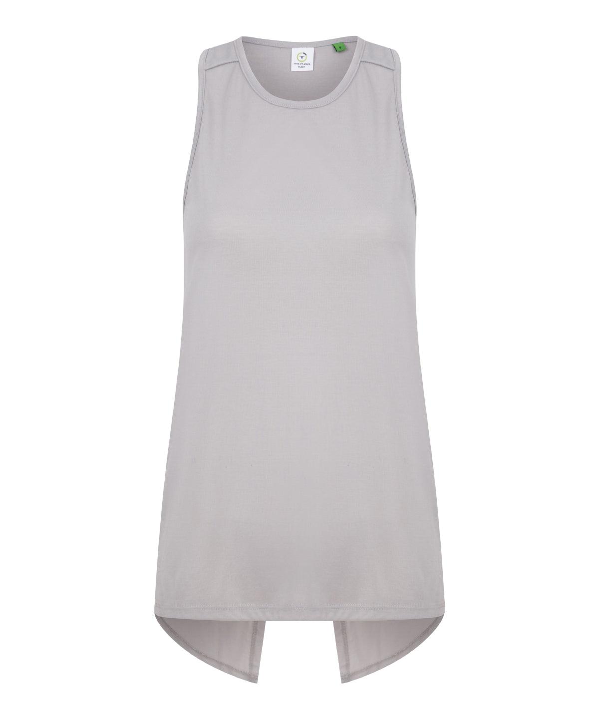 Light Grey - Women's open back vest Vests Tombo Athleisurewear, Rebrandable, Sports & Leisure, Street Casual, T-Shirts & Vests Schoolwear Centres