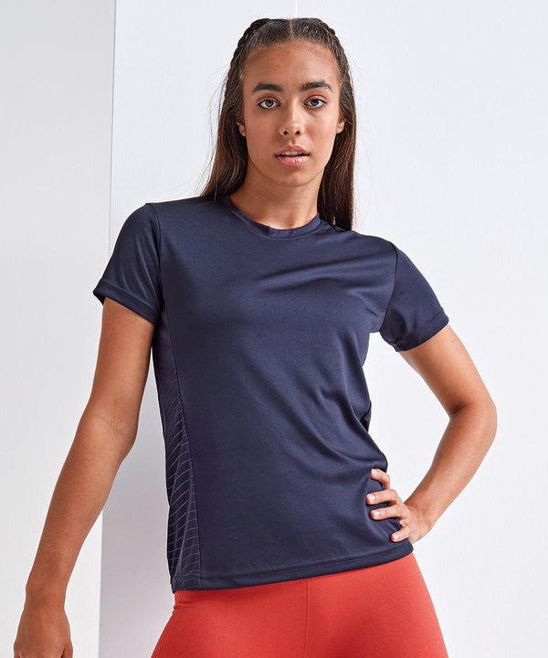 Black - Women's TriDri® embossed panel t-shirt T-Shirts TriDri® Activewear & Performance, Exclusives, Rebrandable, Sports & Leisure, T-Shirts & Vests, UPF Protection Schoolwear Centres