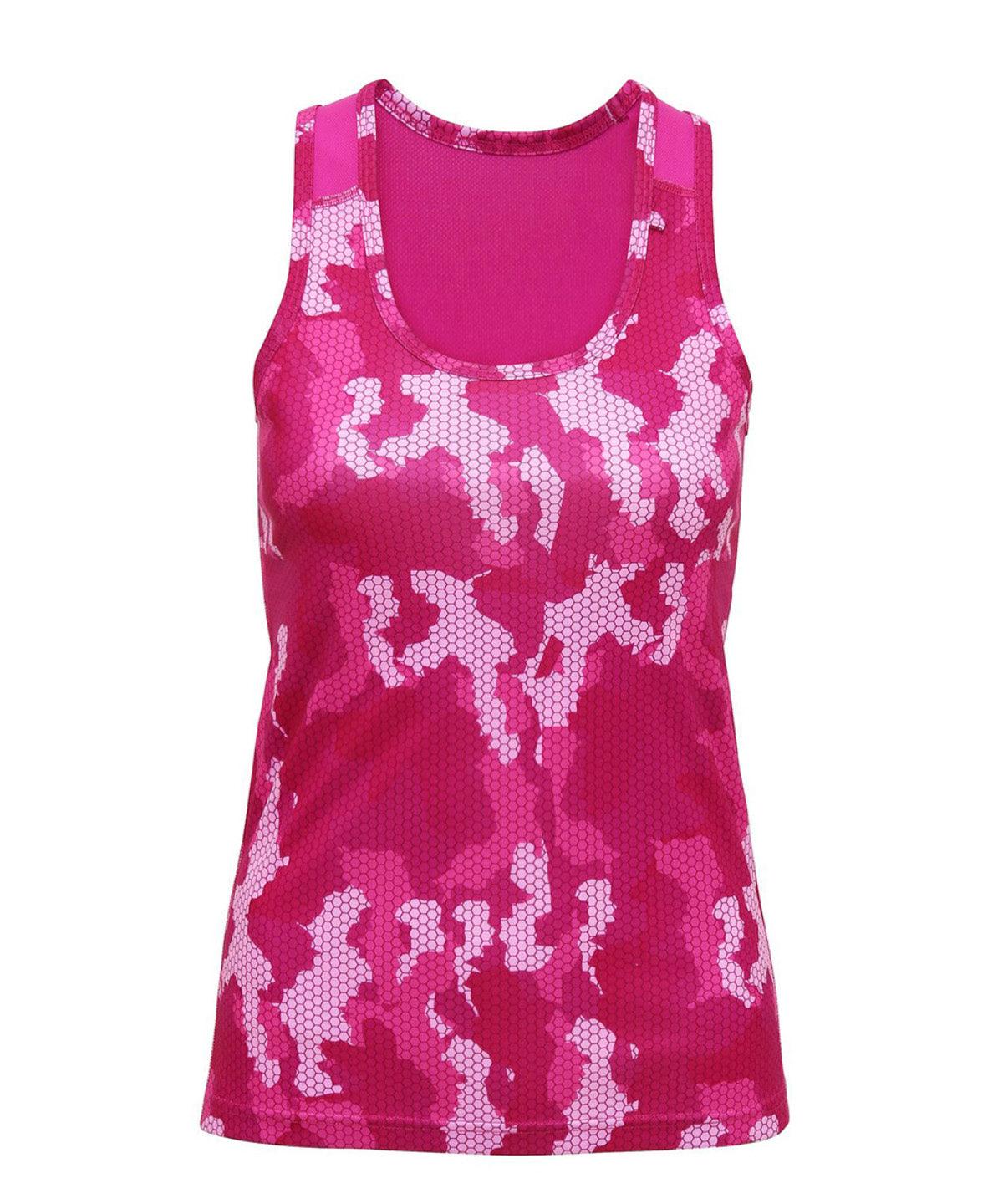 Camo Hot Pink - Women's TriDri® Hexoflage® performance vest Vests TriDri® Activewear & Performance, Athleisurewear, Camo, Exclusives, Rebrandable, Sports & Leisure, T-Shirts & Vests, Women's Fashion Schoolwear Centres