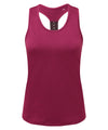 Raspberry/Black Melange - Women's TriDri® performance strap back vest Vests TriDri® Activewear & Performance, Athleisurewear, Back to the Gym, Exclusives, Must Haves, New Colours For 2022, Rebrandable, Sports & Leisure, T-Shirts & Vests, Team Sportswear Schoolwear Centres