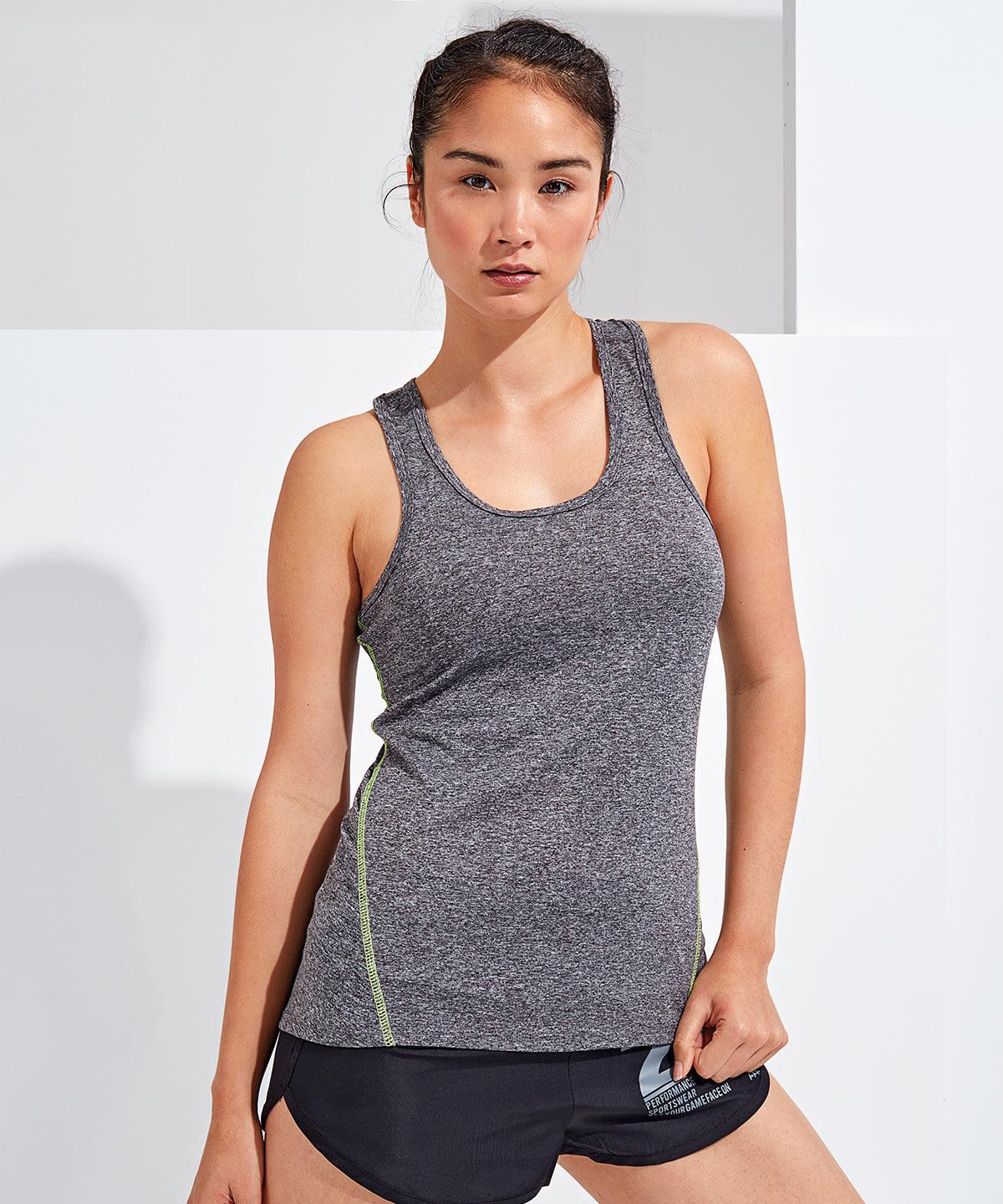 Purple Melange - Women's TriDri® 'laser cut' vest Vests TriDri® Activewear & Performance, Exclusives, Sports & Leisure, T-Shirts & Vests, Women's Fashion Schoolwear Centres