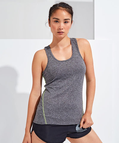 Silver Melange - Women's TriDri® 'laser cut' vest Vests TriDri® Activewear & Performance, Exclusives, Sports & Leisure, T-Shirts & Vests, Women's Fashion Schoolwear Centres