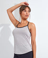 Silver Melange/Black - Women's TriDri® yoga vest Vests TriDri® Activewear & Performance, Exclusives, Rebrandable, Sports & Leisure, T-Shirts & Vests, UPF Protection Schoolwear Centres